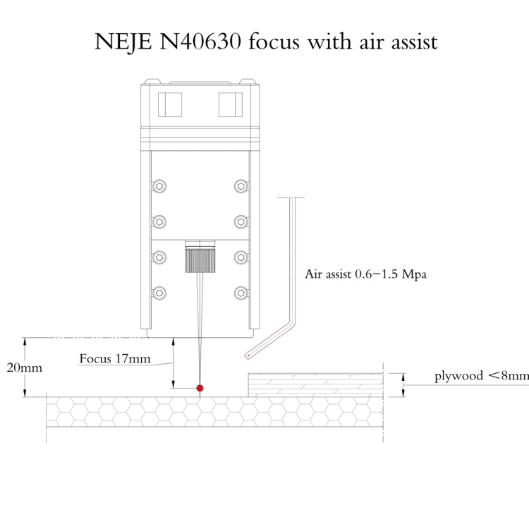 NEJE N40630 7,5W 450nm Lasergravurmodul-Kits, N40630