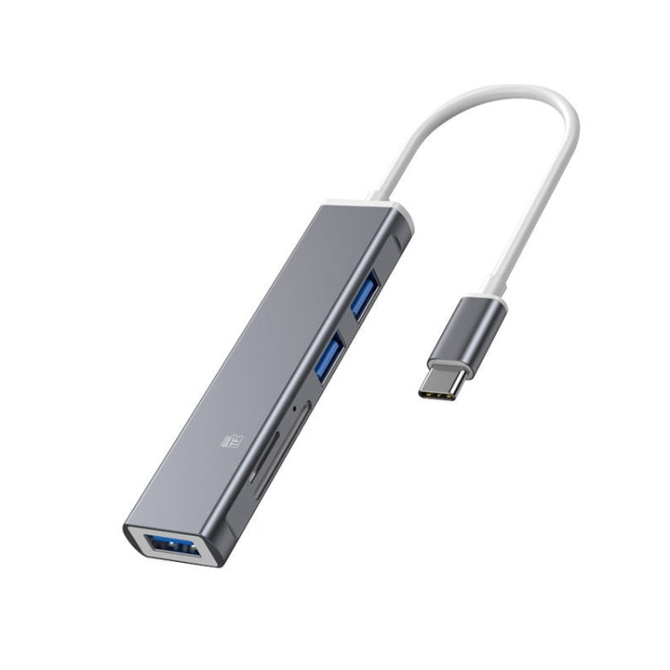 Dockingstation TF/SD Kartenleser Für iPhone, Type-C Anschluss, USB Anschluss, 5 in 1 8 (Grau), 5 in 1 8 (Silber)