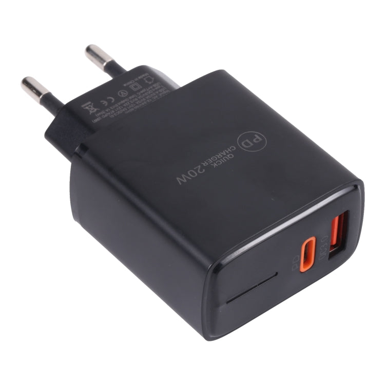 LZ-1130 PD 20W Typ-C+QC 3.0 USB-Schnellladegerät, 20W EU-Stecker, 20W US-Stecker