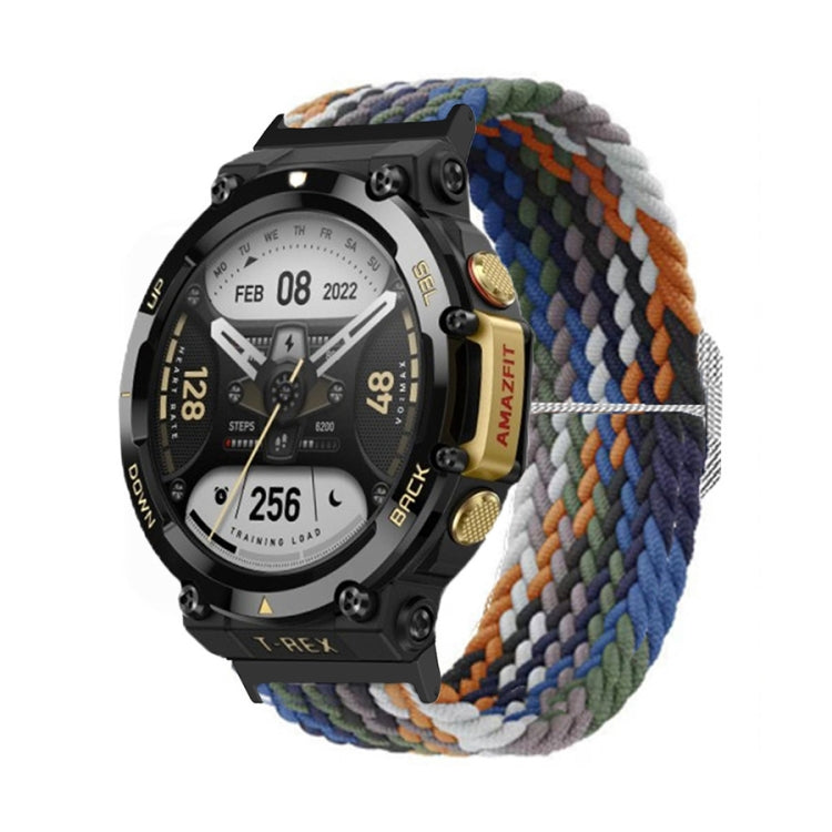 Adjustable Buckle Braided Nylon Watch Band, For Amazfit T-Rex 2