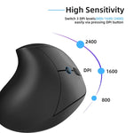 X10 2,4G Kabellose vertikale ergonomische Gaming-Maus, X10 (Schwarz), X10 (Grau)
