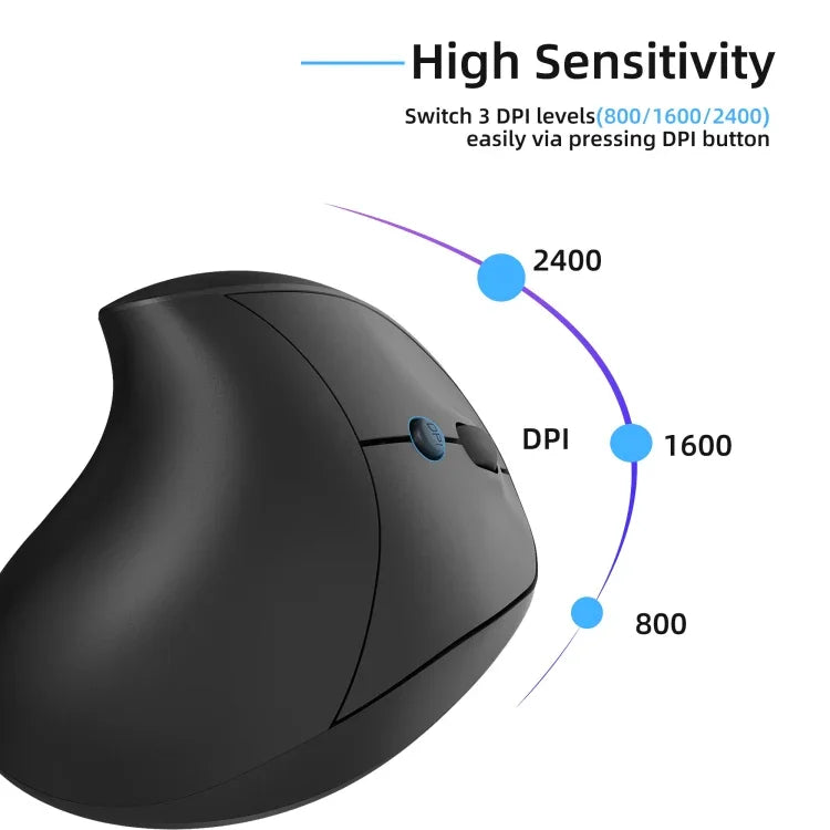 X10 2,4G Kabellose vertikale ergonomische Gaming-Maus, X10 (Schwarz), X10 (Grau)