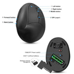 X10 2,4G Kabellose vertikale ergonomische Gaming-Maus, X10 (Schwarz), X10 (Grau)