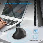 X10 2,4G Kabellose vertikale ergonomische Gaming-Maus, X10 (Schwarz), X10 (Grau)