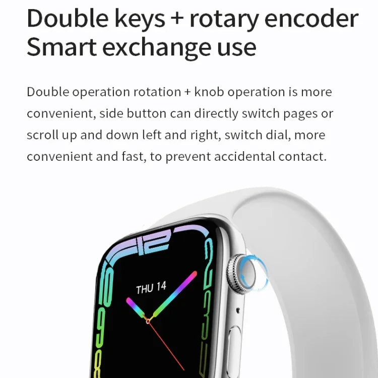 Watch 8 Max 1,85 Zoll Kabelloses Laden Bluetooth Anruf NFC Smartwatch