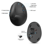 X10 2,4G Kabellose, wiederaufladbare, vertikale, ergonomische Gaming-Maus, X10 wiederaufladbar (Schwarz), X10 wiederaufladbar (Grau)