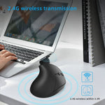 X10 2,4G Kabellose, wiederaufladbare, vertikale, ergonomische Gaming-Maus, X10 wiederaufladbar (Schwarz), X10 wiederaufladbar (Grau)