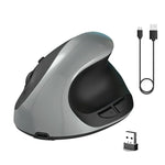 X10 2,4G Kabellose, wiederaufladbare, vertikale, ergonomische Gaming-Maus, X10 wiederaufladbar (Schwarz), X10 wiederaufladbar (Grau)
