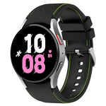Universelles Silikonarmband in Lederoptik, für Samsung Galaxy Watch5 / Watch5 Pro / Watch4