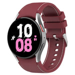 Universelles Silikonarmband in Lederoptik, für Samsung Galaxy Watch5 / Watch5 Pro / Watch4