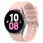 Universelles Silikonarmband in Lederoptik, für Samsung Galaxy Watch5 / Watch5 Pro / Watch4