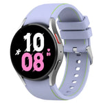 Universelles Silikonarmband in Lederoptik, für Samsung Galaxy Watch5 / Watch5 Pro / Watch4