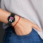 Universelles Silikonarmband in Lederoptik, für Samsung Galaxy Watch5 / Watch5 Pro / Watch4