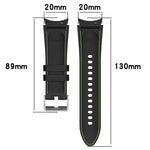 Universelles Silikonarmband in Lederoptik, für Samsung Galaxy Watch5 / Watch5 Pro / Watch4