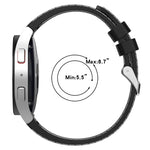 Universelles Silikonarmband in Lederoptik, für Samsung Galaxy Watch5 / Watch5 Pro / Watch4