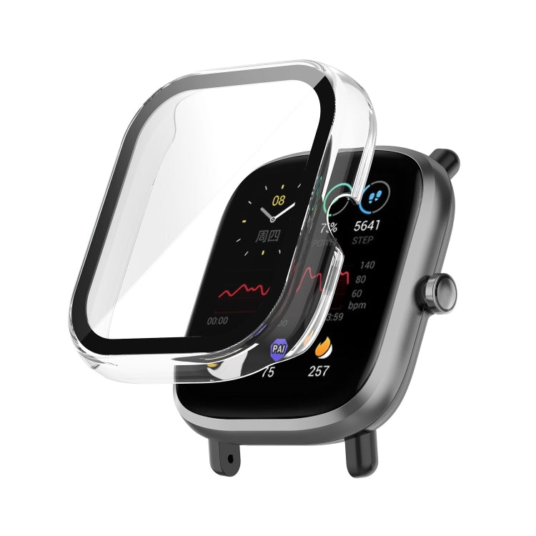 PC + Tempered Glass Integrated Protective Watch Case, For Amazfit Bip U / Bip U Pro / Pop / Pop Pro