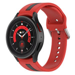 Zweifarbiges Streifen-Silikon-Armband, für Samsung Galaxy Watch5 / Watch5 Pro
