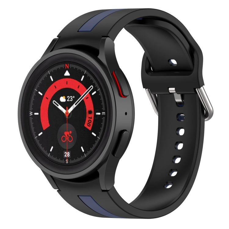 Zweifarbiges Streifen-Silikon-Armband, für Samsung Galaxy Watch5 / Watch5 Pro