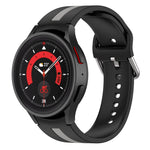 Zweifarbiges Streifen-Silikon-Armband, für Samsung Galaxy Watch5 / Watch5 Pro