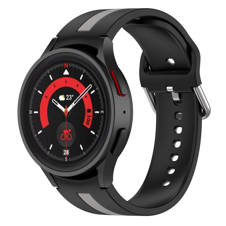 Zweifarbiges Streifen-Silikon-Armband, für Samsung Galaxy Watch5 / Watch5 Pro