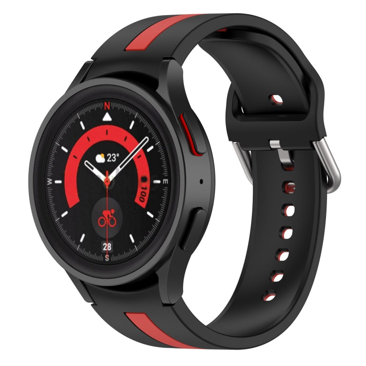 Zweifarbiges Streifen-Silikon-Armband, für Samsung Galaxy Watch5 / Watch5 Pro
