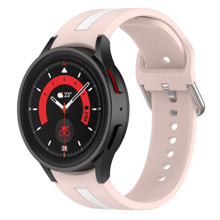 Zweifarbiges Streifen-Silikon-Armband, für Samsung Galaxy Watch5 / Watch5 Pro