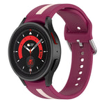 Zweifarbiges Streifen-Silikon-Armband, für Samsung Galaxy Watch5 / Watch5 Pro