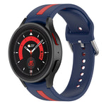 Zweifarbiges Streifen-Silikon-Armband, für Samsung Galaxy Watch5 / Watch5 Pro