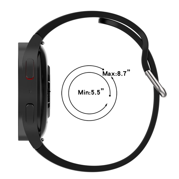Zweifarbiges Streifen-Silikon-Armband, für Samsung Galaxy Watch5 / Watch5 Pro