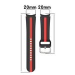 Zweifarbiges Streifen-Silikon-Armband, für Samsung Galaxy Watch5 / Watch5 Pro