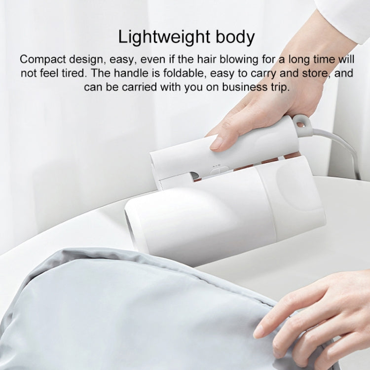 Original Xiaomi Mijia H100 Negativ-Ionen Tragbarer Elektrischer Haartrockner, US-Stecker, H100 (Pink)