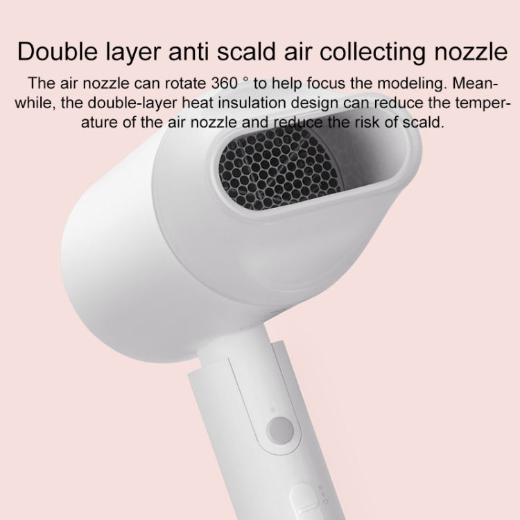 Original Xiaomi Mijia H100 Negativ-Ionen Tragbarer Elektrischer Haartrockner, US-Stecker, H100 (Pink)