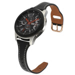 22 mm breites Uhrenarmband aus echtem Leder mit umgekehrter Dornschließe, passend für Samsung Galaxy Watch3 / Huawei Watch GT3 Pro