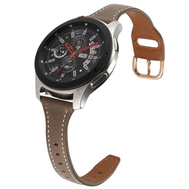 22 mm breites Uhrenarmband aus echtem Leder mit umgekehrter Dornschließe, passend für Samsung Galaxy Watch3 / Huawei Watch GT3 Pro