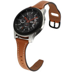 22 mm breites Uhrenarmband aus echtem Leder mit umgekehrter Dornschließe, passend für Samsung Galaxy Watch3 / Huawei Watch GT3 Pro