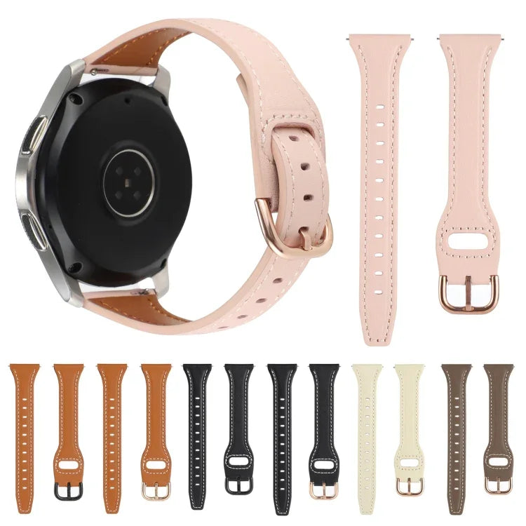 22 mm breites Uhrenarmband aus echtem Leder mit umgekehrter Dornschließe, passend für Samsung Galaxy Watch3 / Huawei Watch GT3 Pro