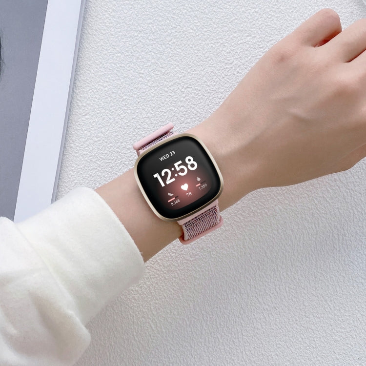 Nylon Rubber Buckle Watch Band, For Fitbit Versa 3