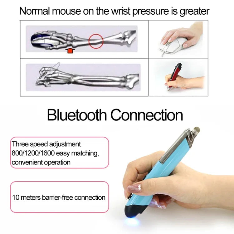 PR-08 Multifunktionale kabellose Bluetooth-Stiftmaus Kapazitive Stiftmaus, 4 Tasten (Weiß), 4 Tasten (Blau), 4 Tasten (Grau), 4 Tasten (Rot), 4 Tasten (Schwarz)