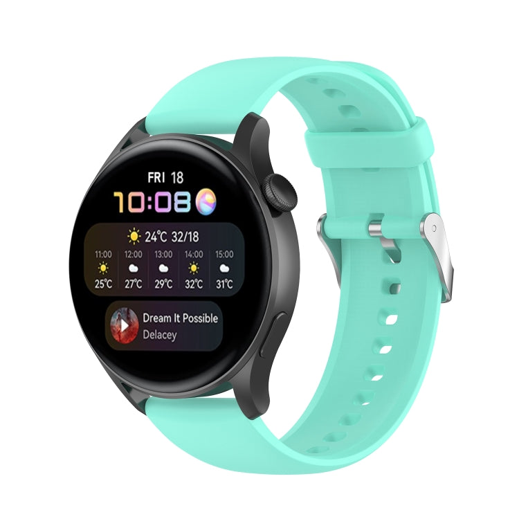 Solid Color Soft Silicone Watch Band, For Huawei Watch3 Pro New