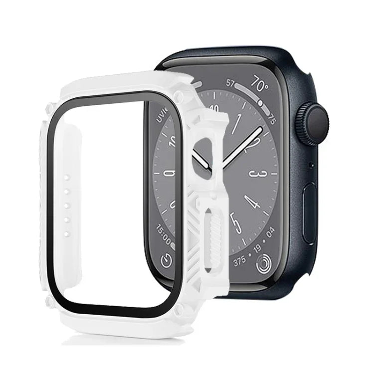 Displayschutzfolie aus gehärtetem Glas, wasserdichte Schutzhülle für Apple Watch Series 9 / 8 / 7 (45 mm) und Apple Watch Series 9 / 8 / 7 (41 mm)