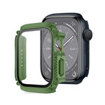 Screen Tempered Glass Film Armor Waterproof Watch Case, For Apple Watch Series 9 / 8 / 7 45mm, For Apple Watch Series 9 / 8 / 7 41mm