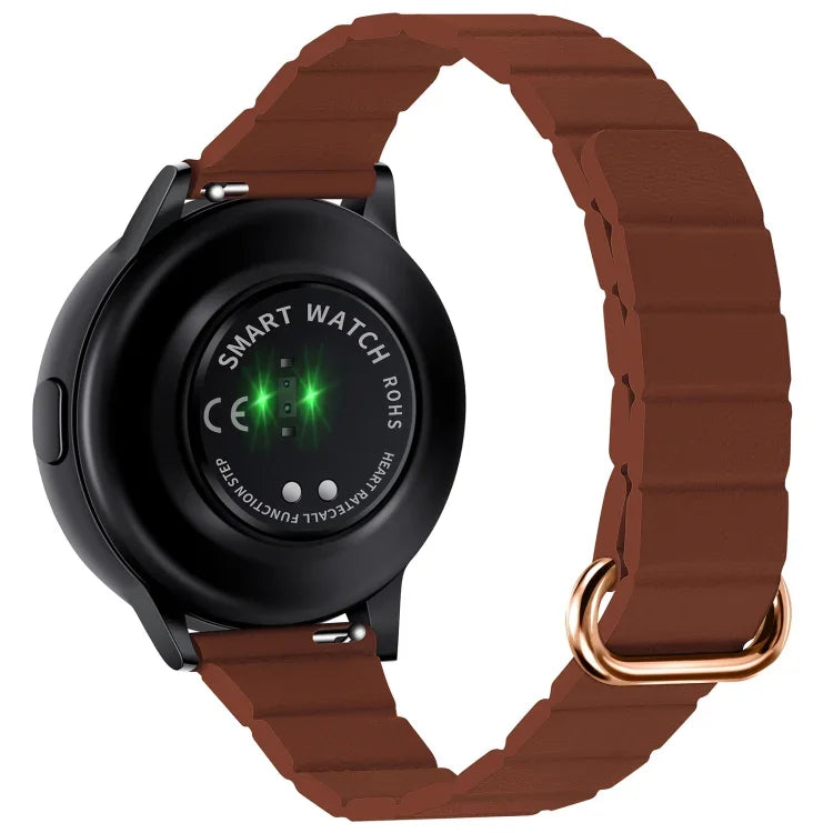 22 mm Lederarmband mit Magnetverschluss, passend für Samsung Galaxy Watch3 45 mm