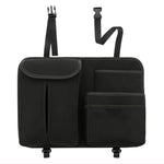 2 PCS Car Seat Back Hanging Bag Sheepskin Leather Storage Bag With Hook