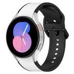 Zweifarbiges Silikon-Uhrenarmband, für Samsung Galaxy Watch4 Classic 46mm / Watch4 44mm, für Samsung Galaxy Watch4 Classic 42mm / Watch4 40mm, für Samsung Galaxy Watch5 Pro / Watch5