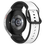 Zweifarbiges Silikon-Uhrenarmband, für Samsung Galaxy Watch4 Classic 46mm / Watch4 44mm, für Samsung Galaxy Watch4 Classic 42mm / Watch4 40mm, für Samsung Galaxy Watch5 Pro / Watch5