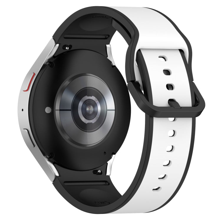 Zweifarbiges Silikon-Uhrenarmband, für Samsung Galaxy Watch4 Classic 46mm / Watch4 44mm, für Samsung Galaxy Watch4 Classic 42mm / Watch4 40mm, für Samsung Galaxy Watch5 Pro / Watch5