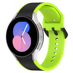 Zweifarbiges Silikon-Uhrenarmband, für Samsung Galaxy Watch4 Classic 46mm / Watch4 44mm, für Samsung Galaxy Watch4 Classic 42mm / Watch4 40mm, für Samsung Galaxy Watch5 Pro / Watch5