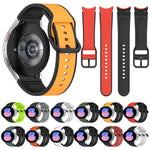 Zweifarbiges Silikon-Uhrenarmband, für Samsung Galaxy Watch4 Classic 46mm / Watch4 44mm, für Samsung Galaxy Watch4 Classic 42mm / Watch4 40mm, für Samsung Galaxy Watch5 Pro / Watch5