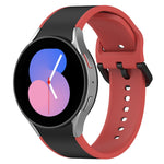 Zweifarbiges Silikon-Uhrenarmband, für Samsung Galaxy Watch4 Classic 46mm / Watch4 44mm, für Samsung Galaxy Watch4 Classic 42mm / Watch4 40mm, für Samsung Galaxy Watch5 Pro / Watch5