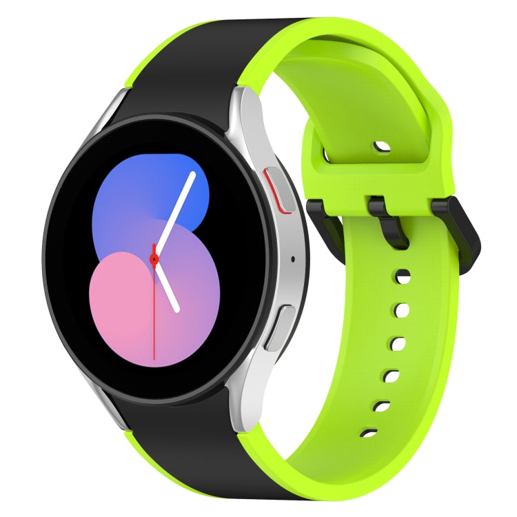 Zweifarbiges Silikon-Uhrenarmband, für Samsung Galaxy Watch4 Classic 46mm / Watch4 44mm, für Samsung Galaxy Watch4 Classic 42mm / Watch4 40mm, für Samsung Galaxy Watch5 Pro / Watch5